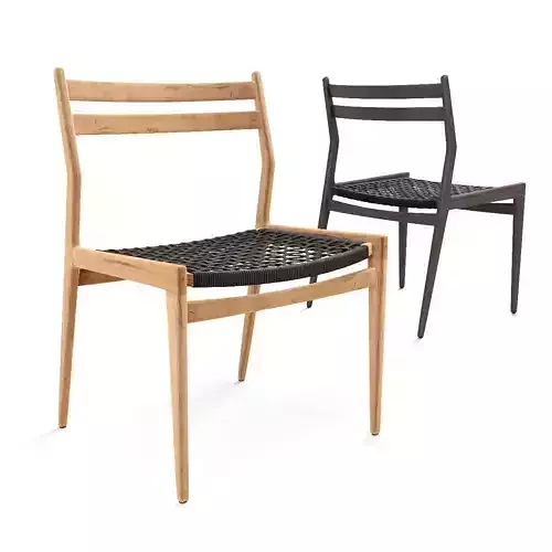 Woven Rope Indoor- Outdoor Dining Chair