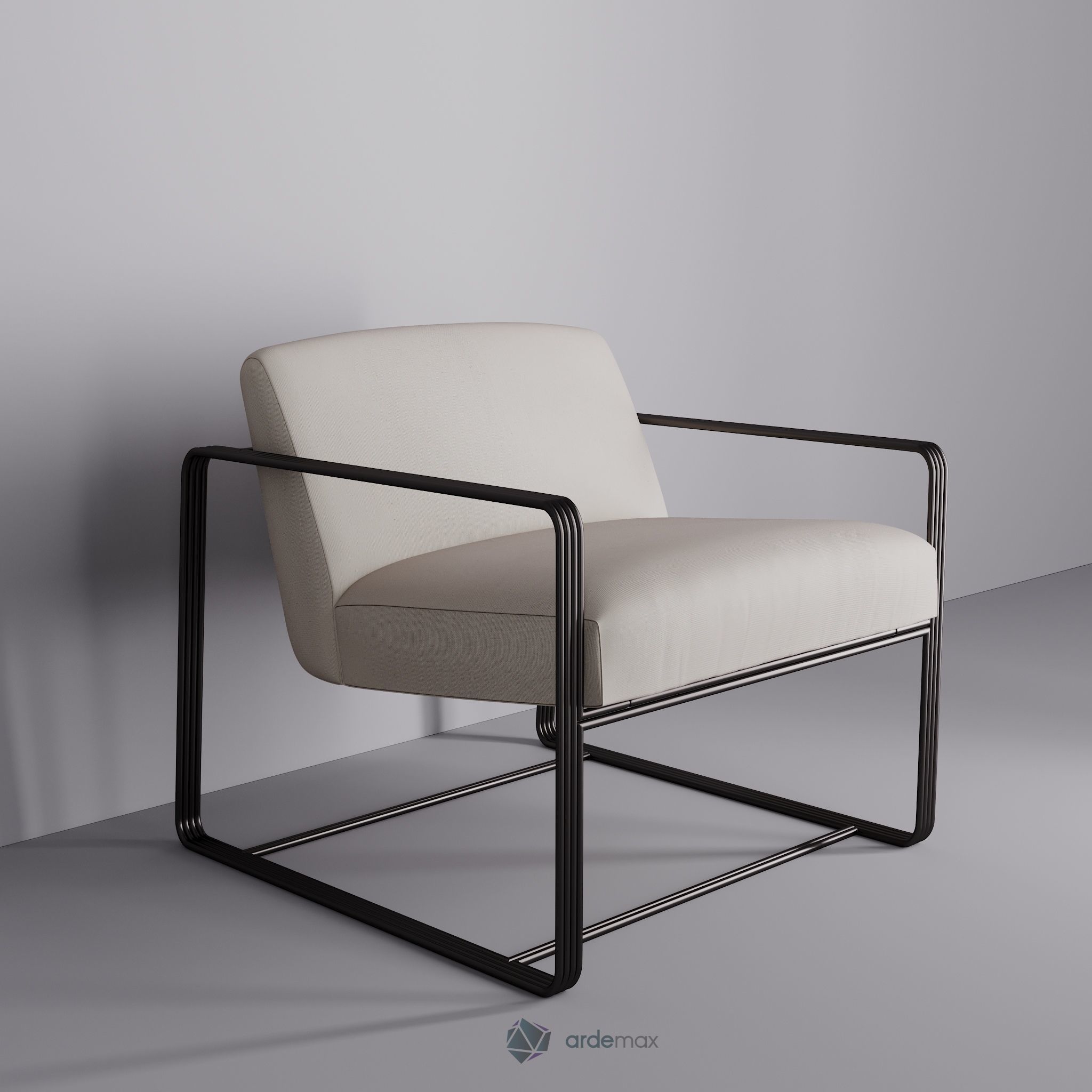 Modern armchair 3D model_9