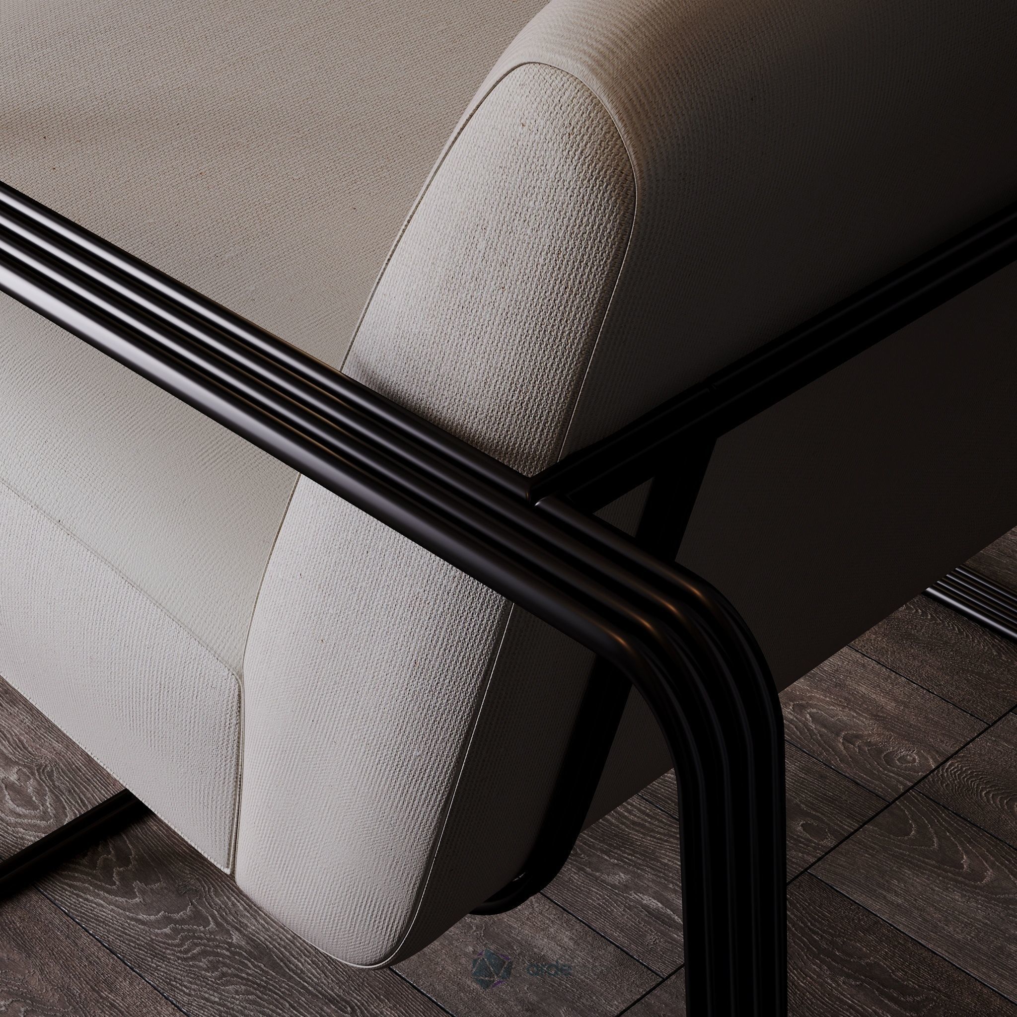 Modern armchair 3D model_4