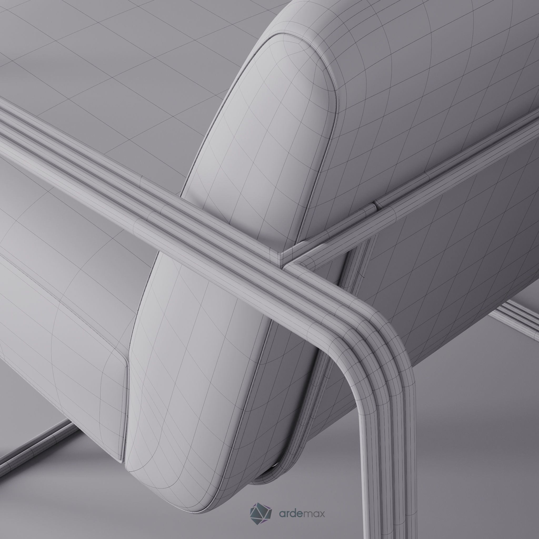 Modern armchair 3D model_14