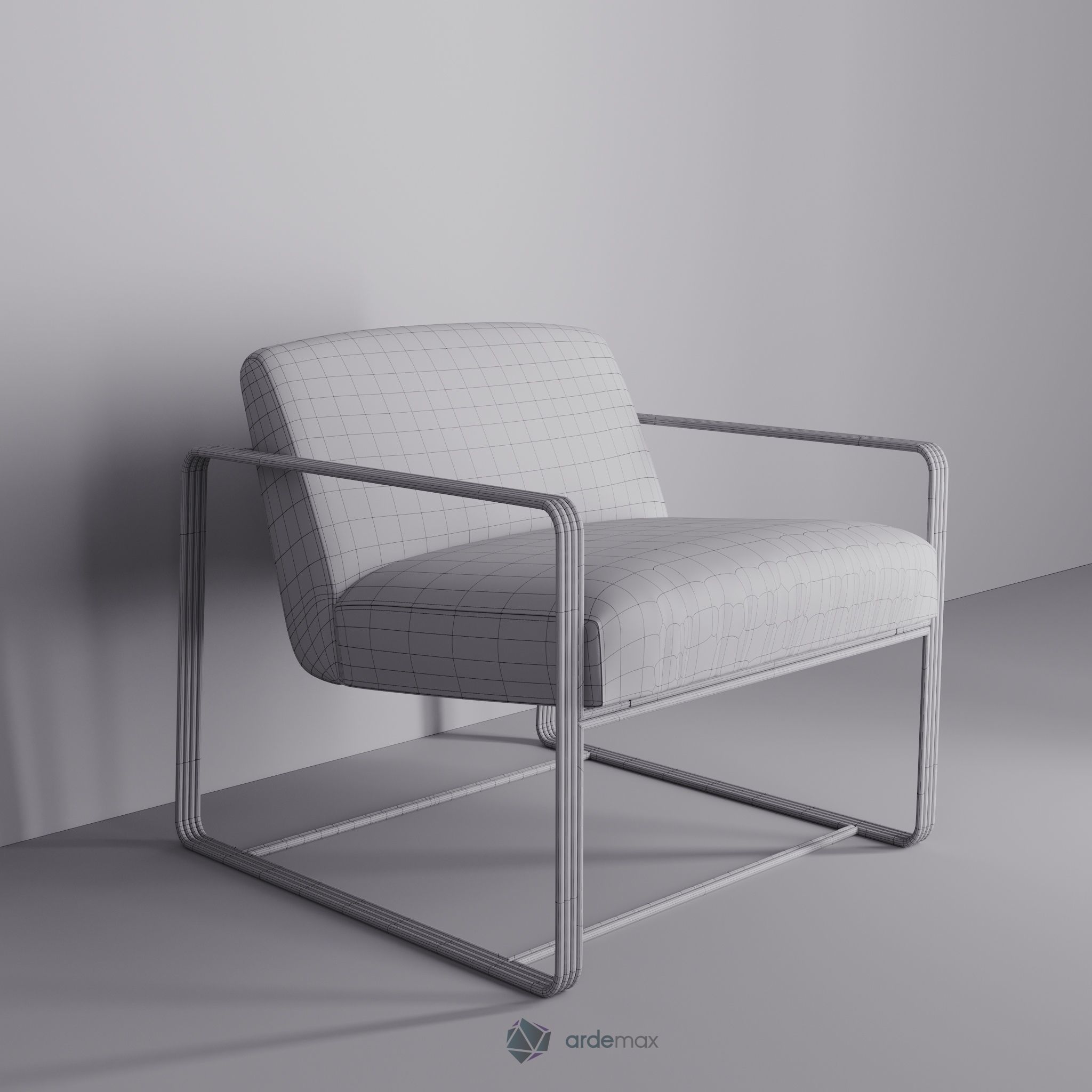 Modern armchair 3D model_7