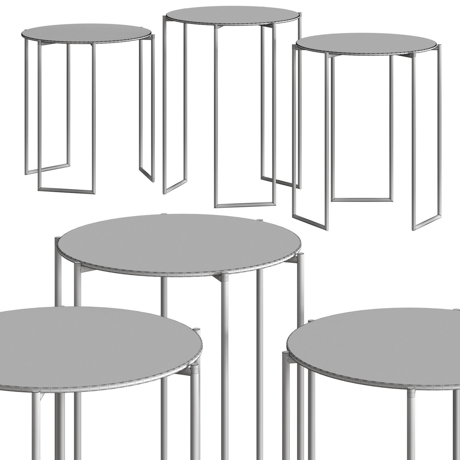 De Castelli Band Coffee Side Tables 3D model_1