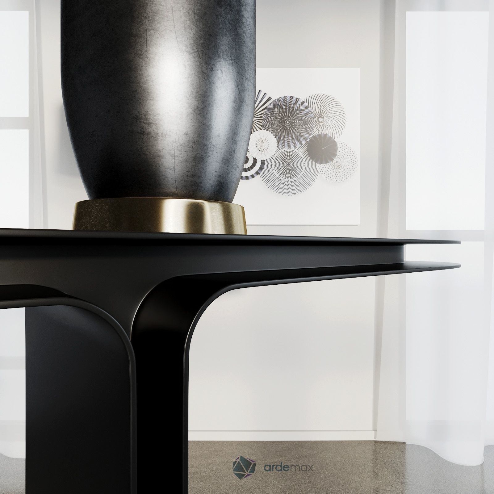 Console table 3D model_3