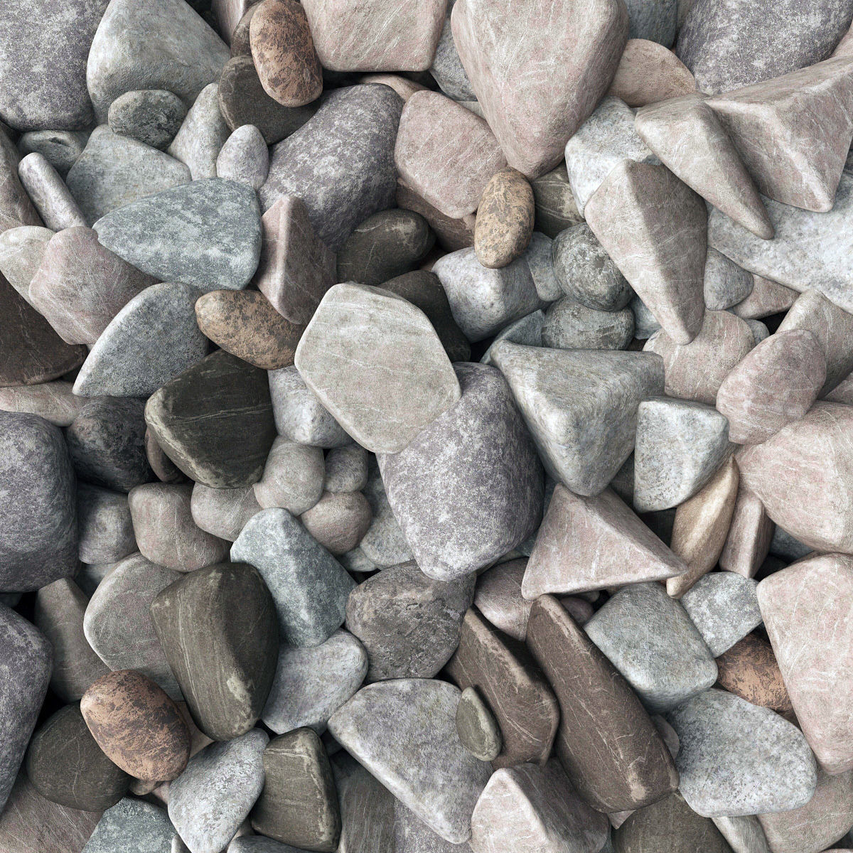 Stone splinter kit n3 3D model_4