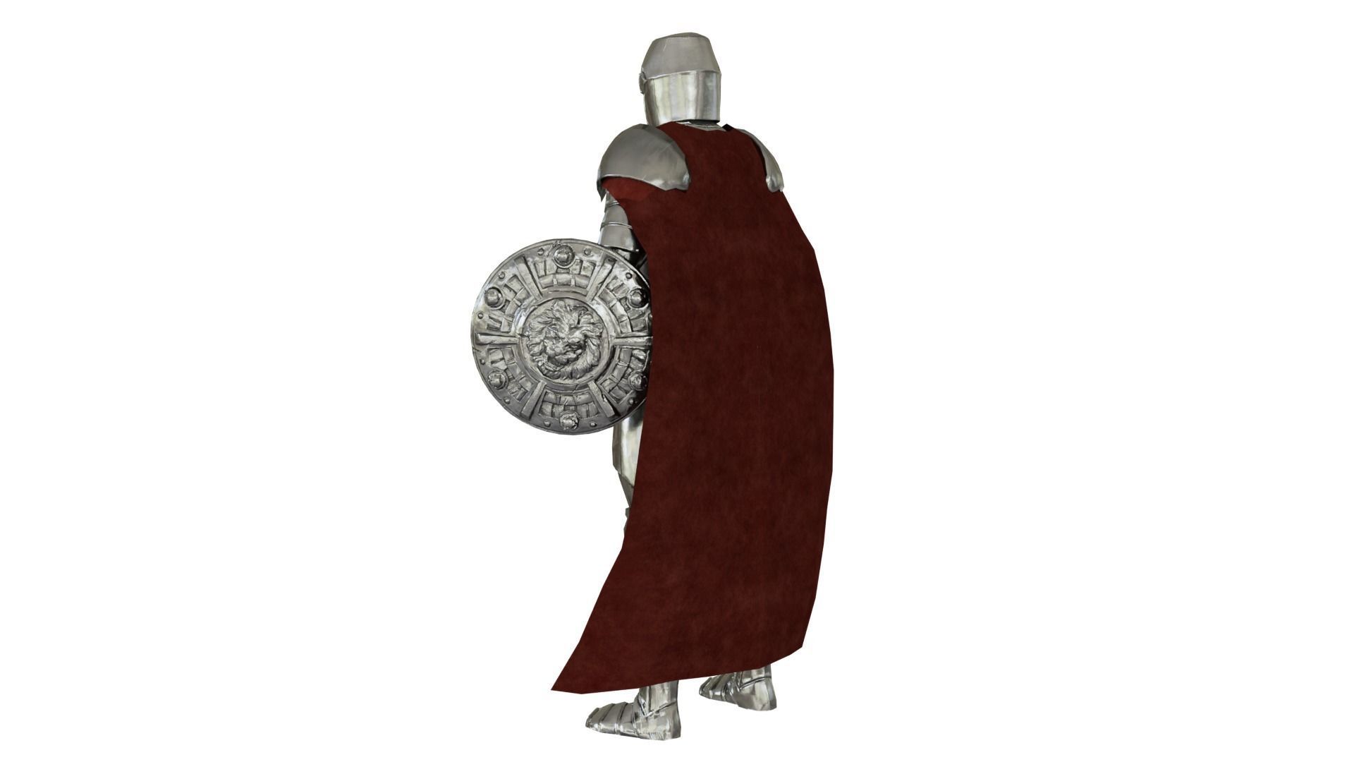Knight 3D Model in armor Low-poly 3D model_1
