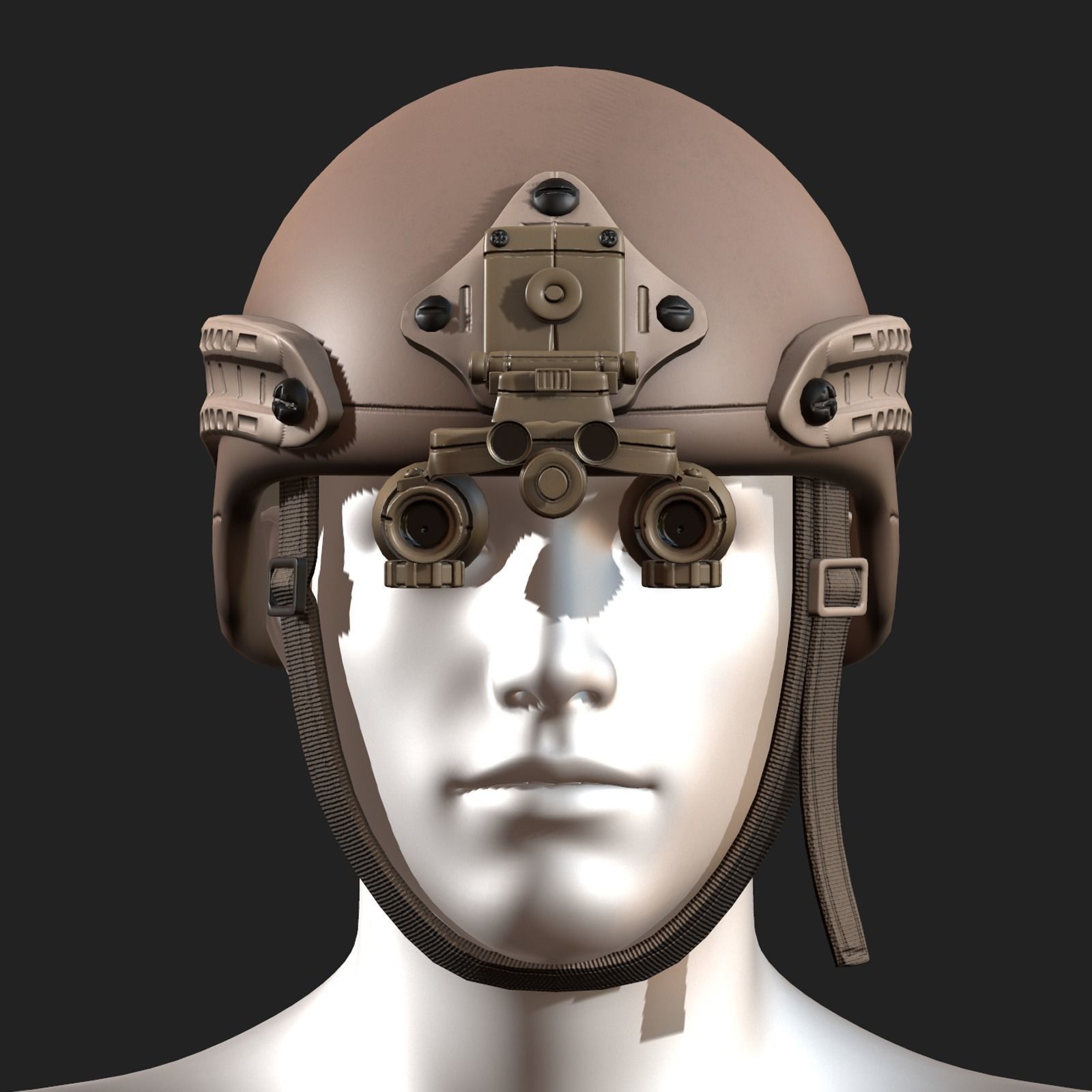 Helmet military combat soldier armor  Low-poly 3D model_1