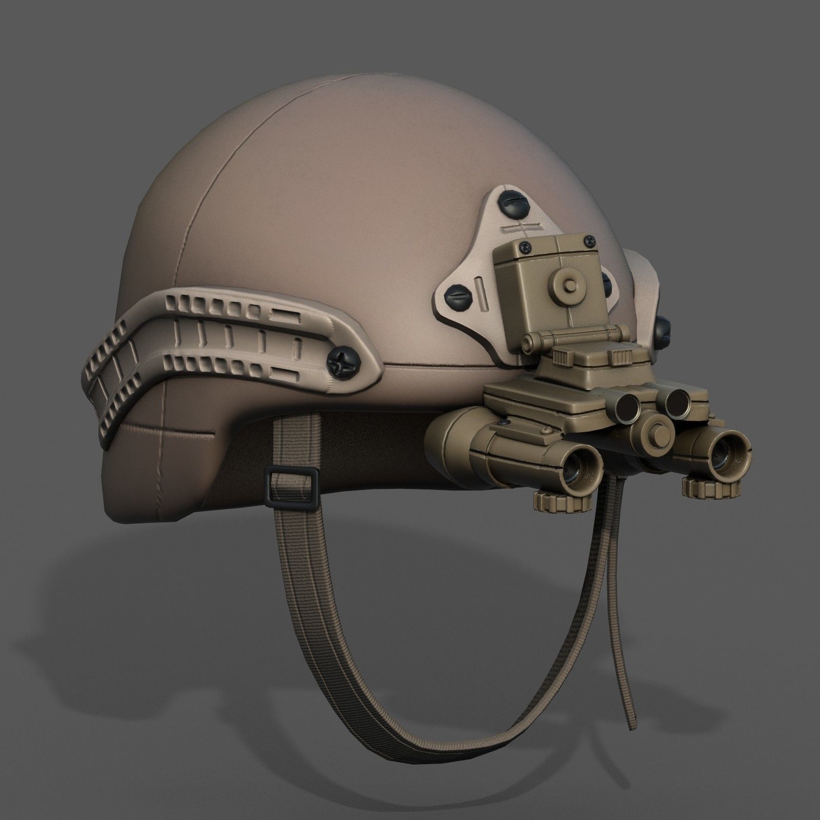 Helmet military combat soldier armor  Low-poly 3D model_7