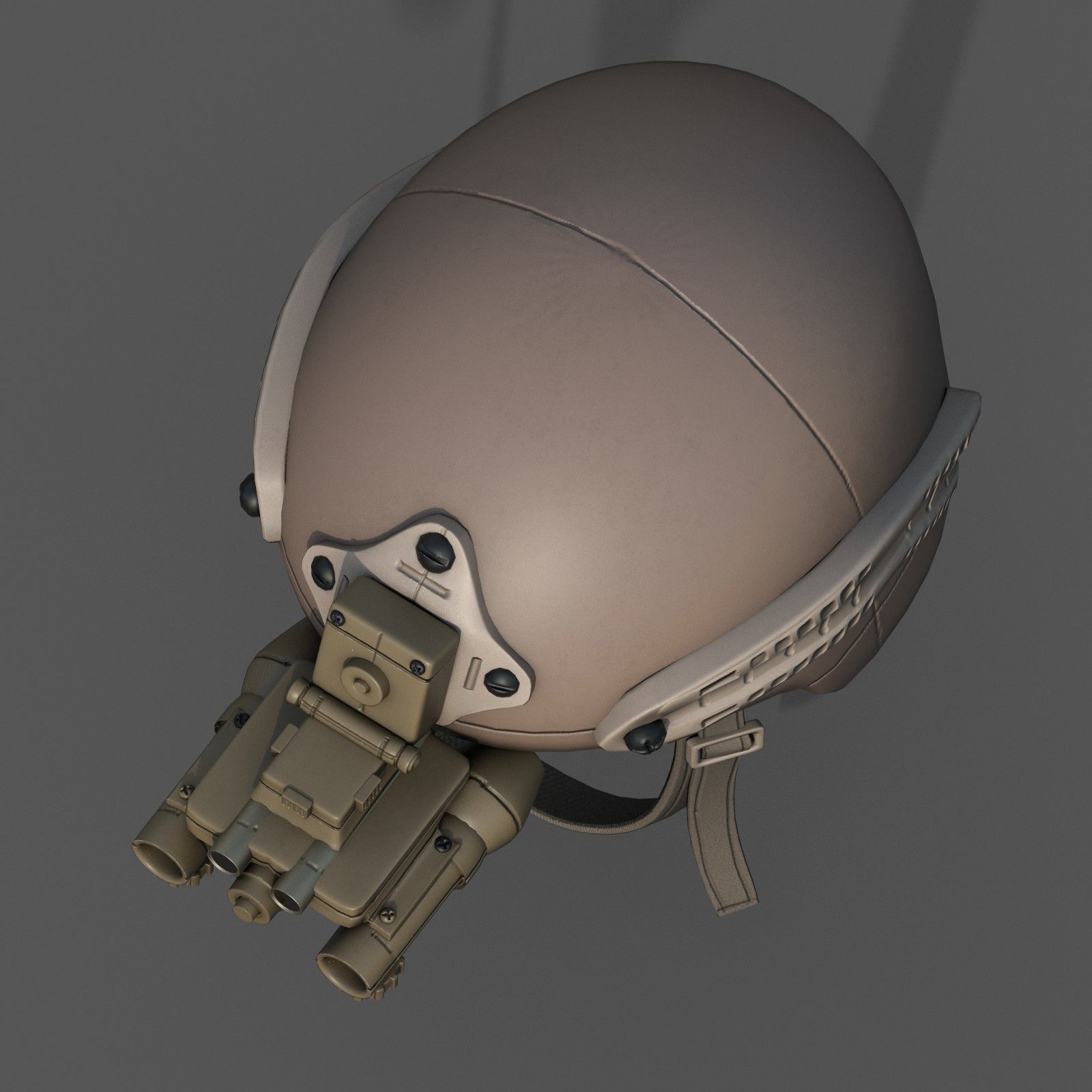 Helmet military combat soldier armor  Low-poly 3D model_6