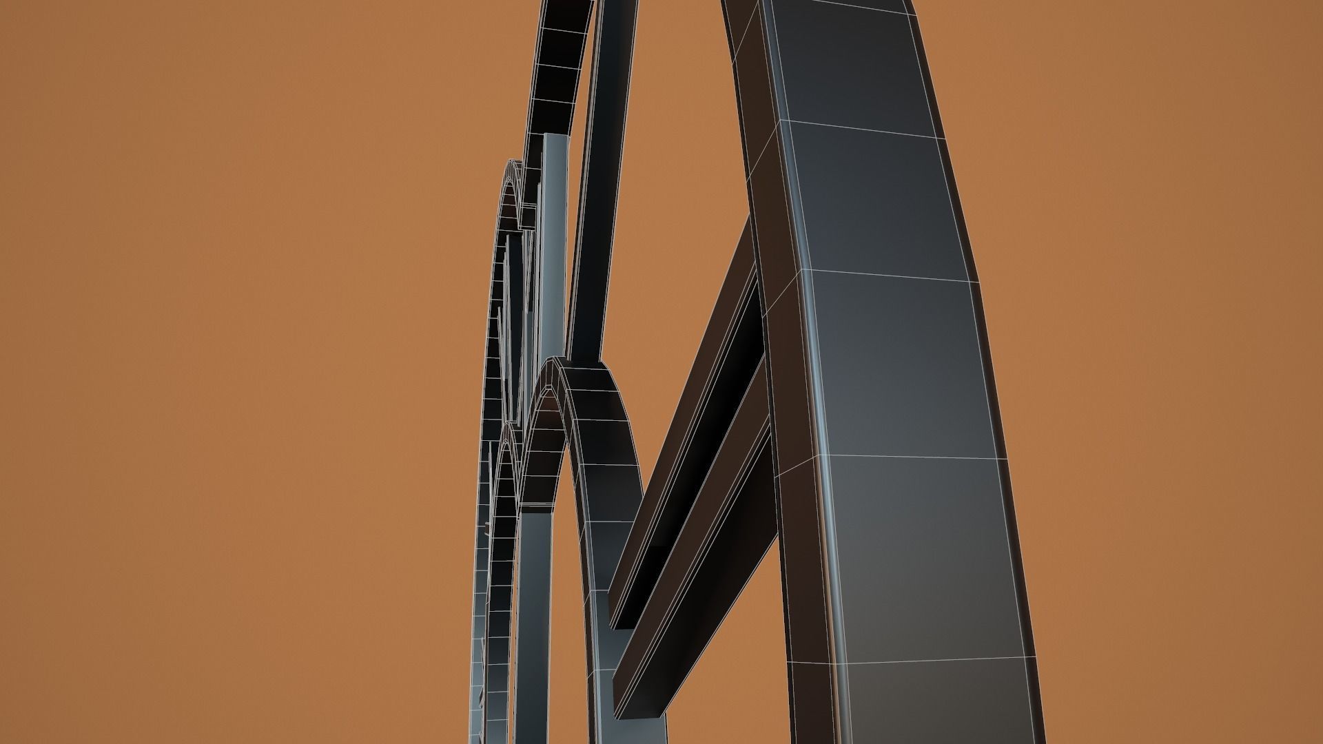 Animated Brushed Steel Heart Clock 3D model_15