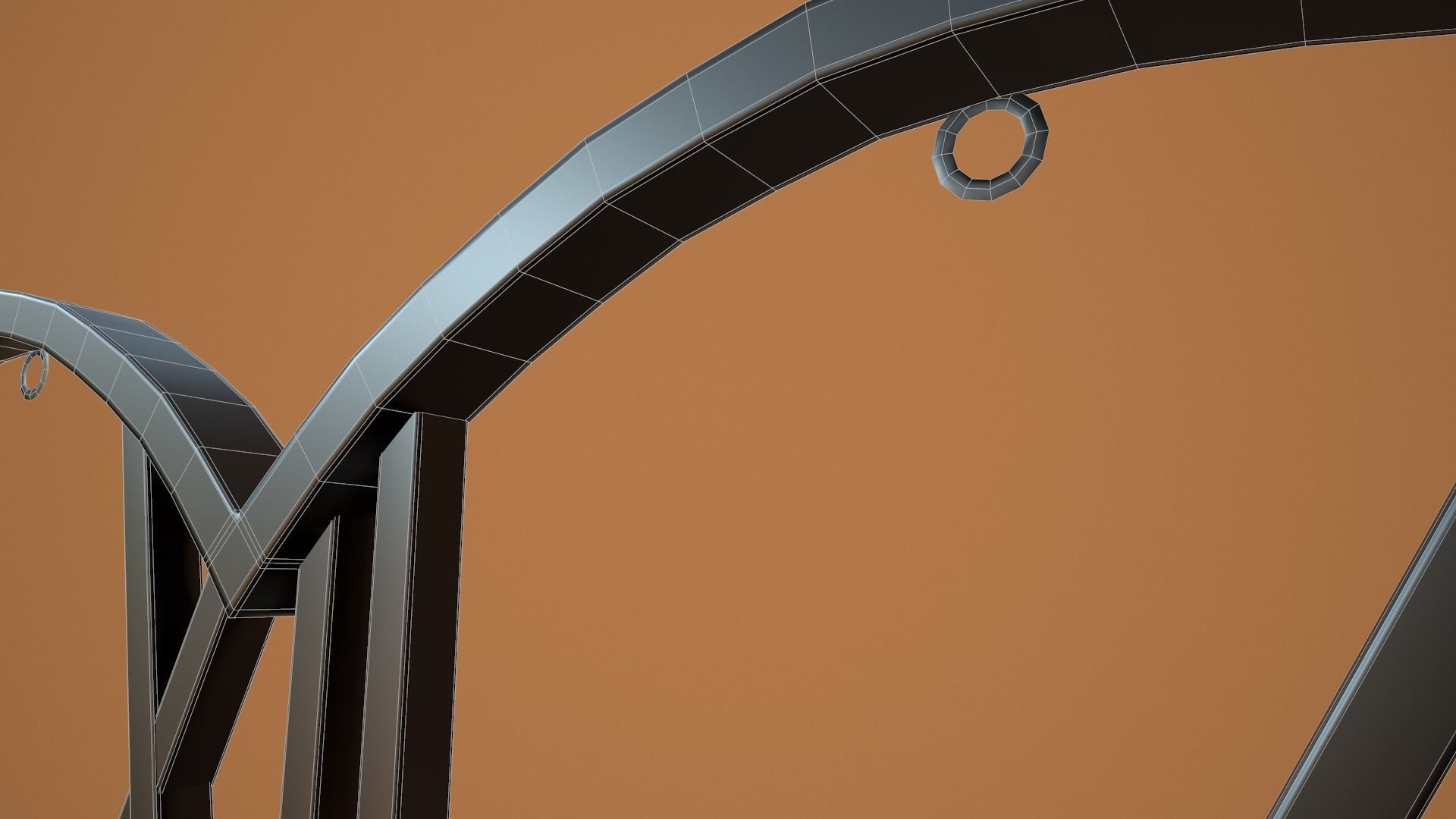 Animated Brushed Steel Heart Clock 3D model_14