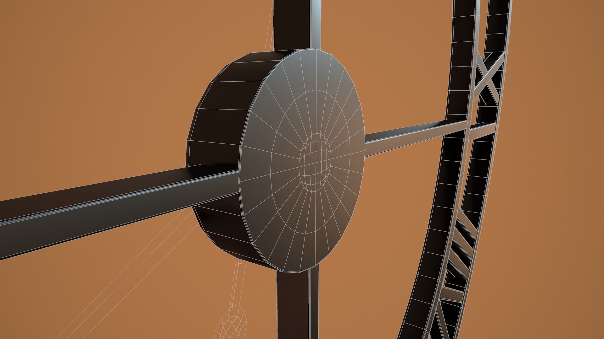 Animated Brushed Steel Heart Clock 3D model_12