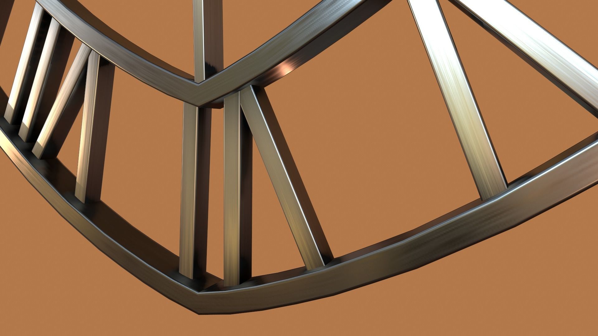 Animated Brushed Steel Heart Clock 3D model_8