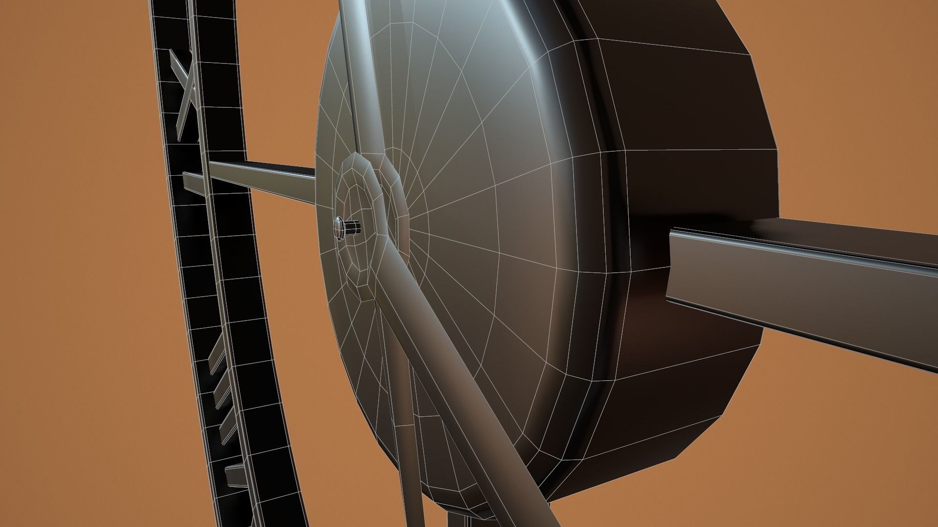 Animated Brushed Steel Heart Clock 3D model_13