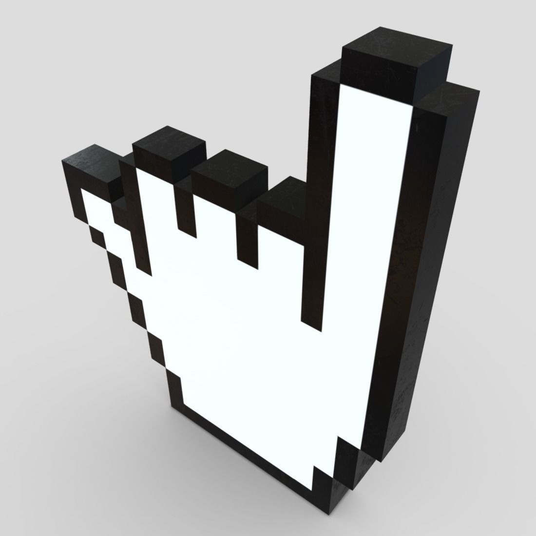 Cursor Hand 8 Low-poly 3D model_4