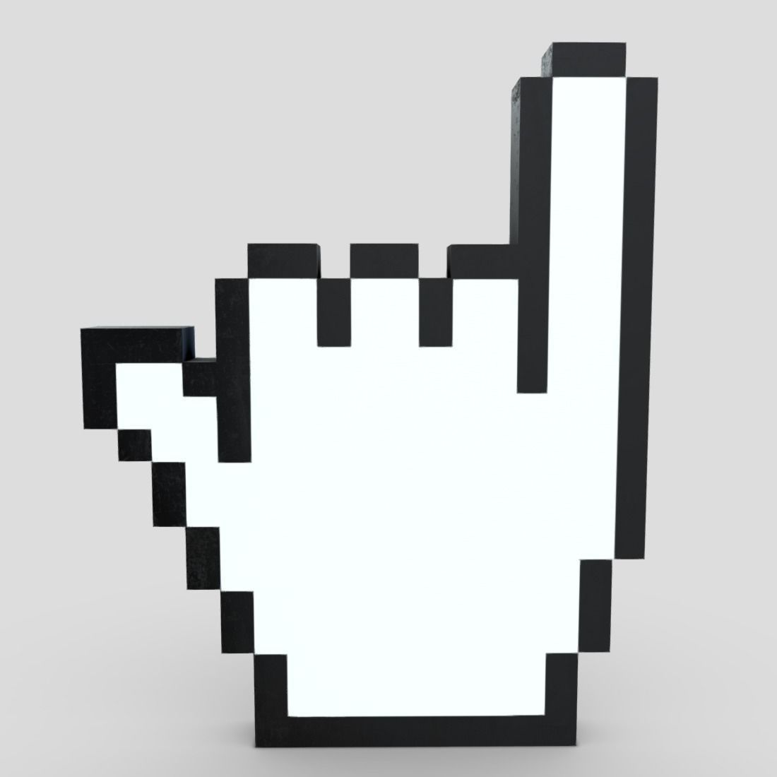 Cursor Hand 8 Low-poly 3D model_2