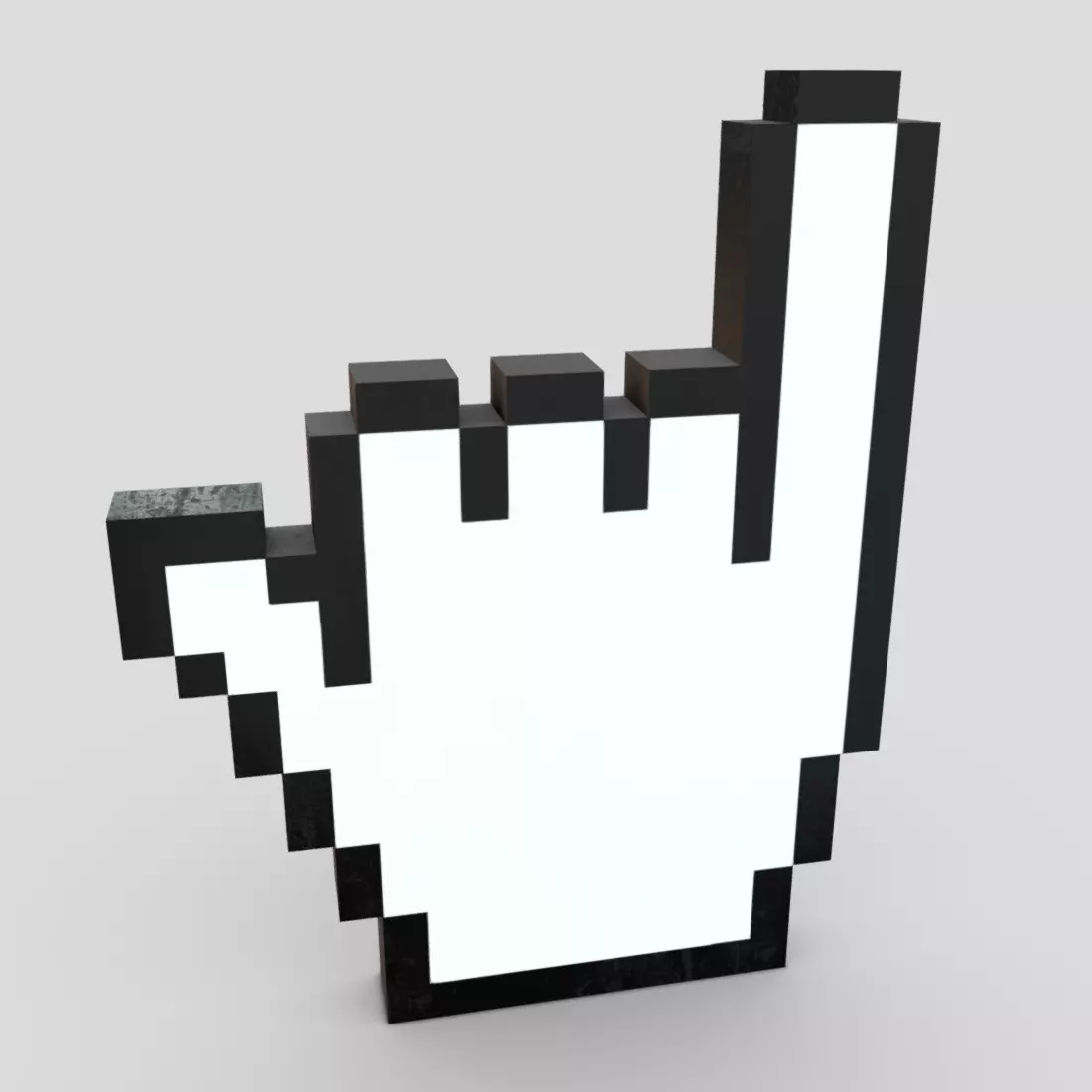 Cursor Hand 8 Low-poly 3D model_0