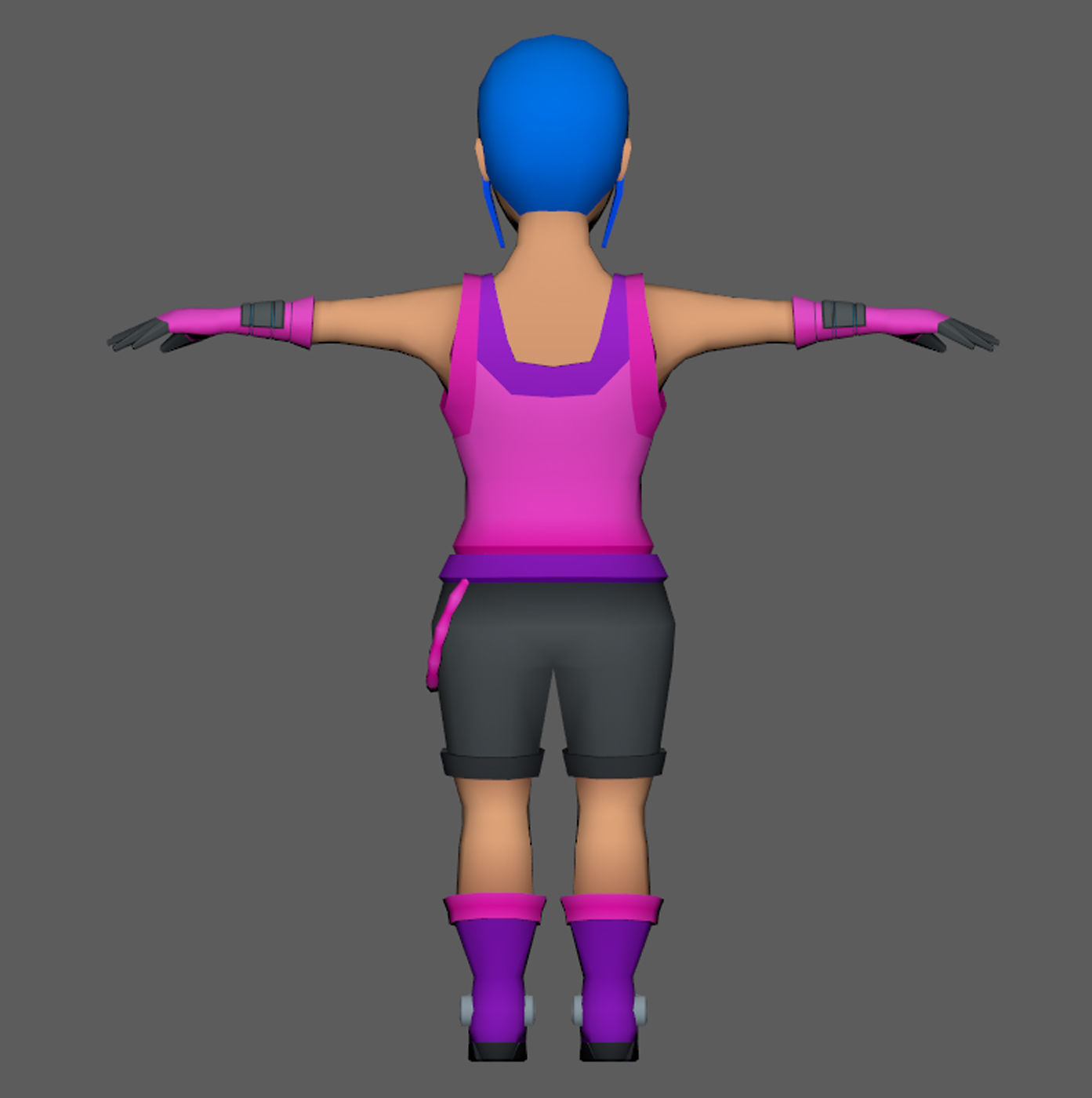 Lowpoly Character Set - 7 Pieces Low-poly 3D model_27