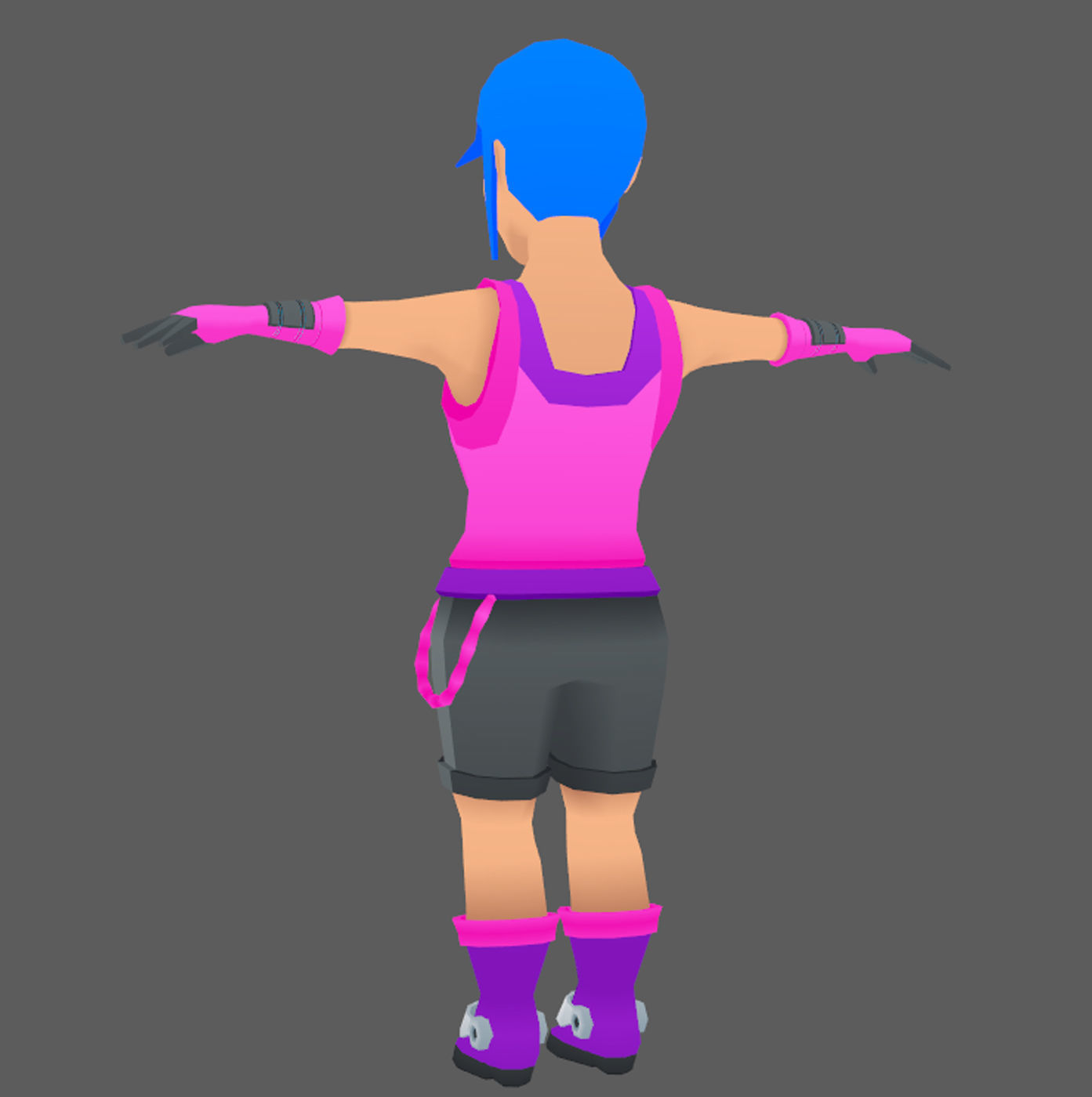 Lowpoly Character Set - 7 Pieces Low-poly 3D model_28