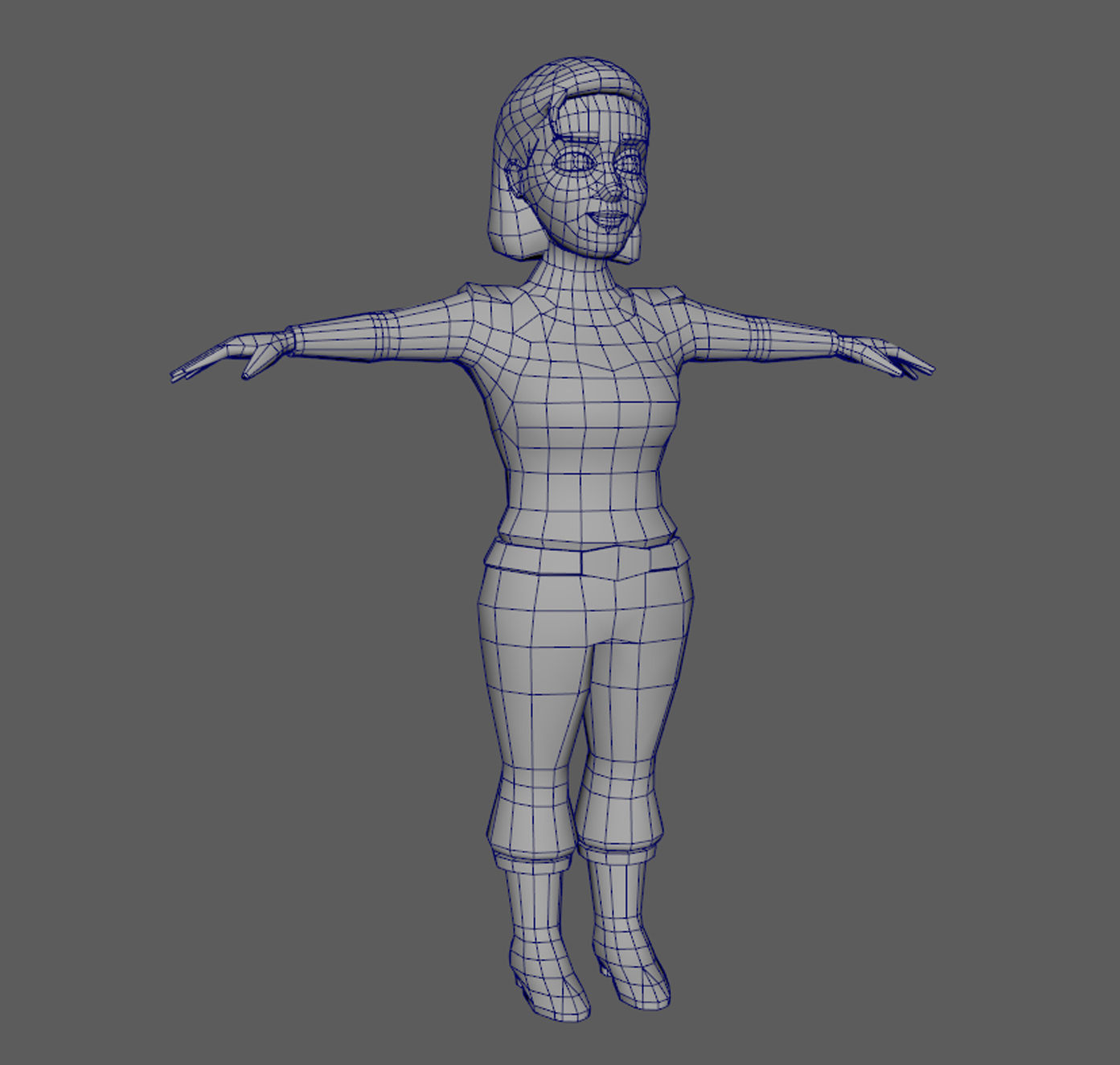 Lowpoly Character Set - 7 Pieces Low-poly 3D model_23