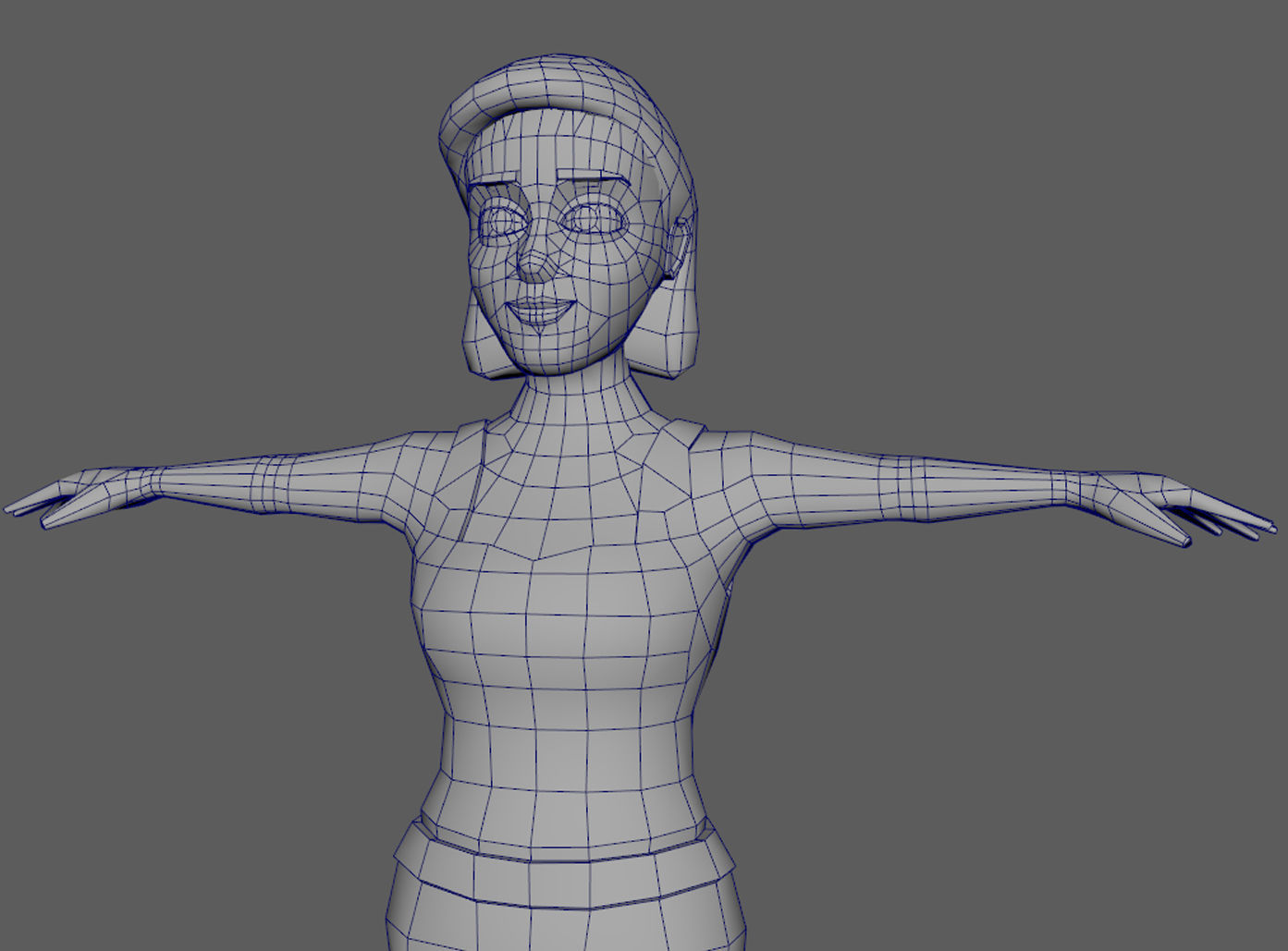 Lowpoly Character Set - 7 Pieces Low-poly 3D model_16