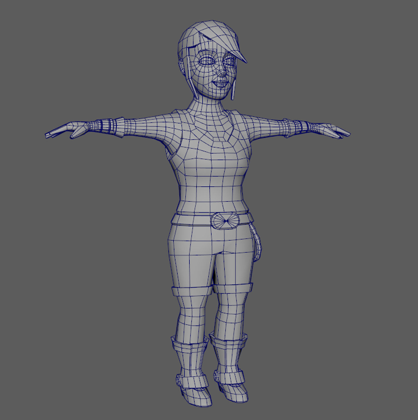 Lowpoly Character Set - 7 Pieces Low-poly 3D model_32