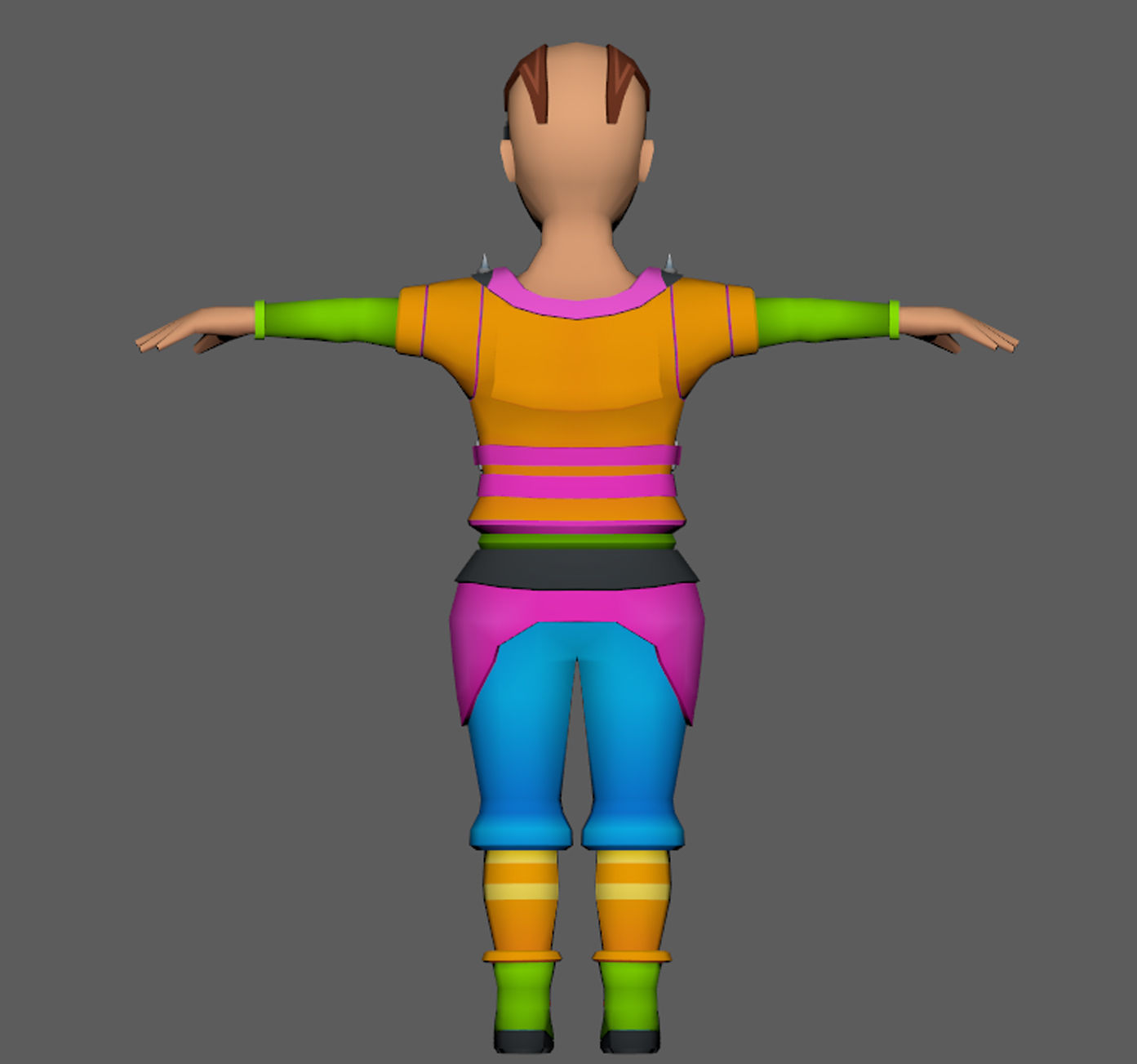 Lowpoly Character Set - 7 Pieces Low-poly 3D model_50