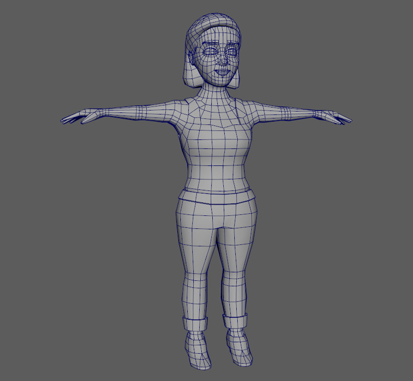 Lowpoly Character Set - 7 Pieces Low-poly 3D model_15