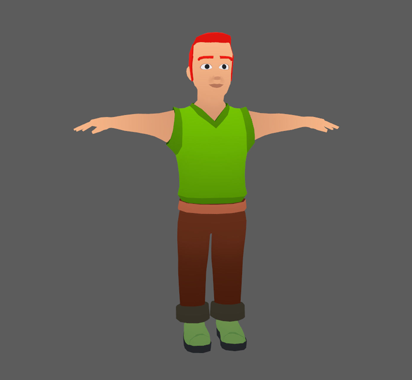 Lowpoly Character Set - 7 Pieces Low-poly 3D model_1