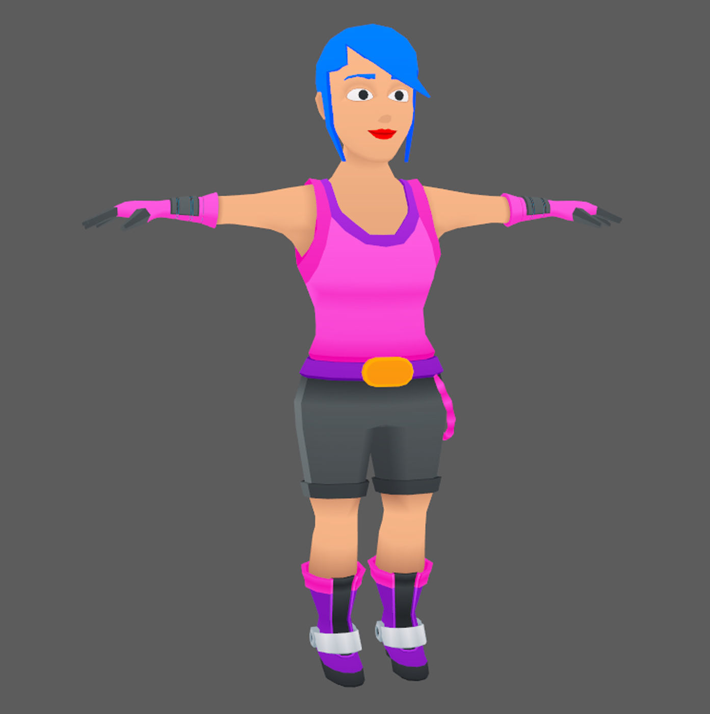 Lowpoly Character Set - 7 Pieces Low-poly 3D model_26