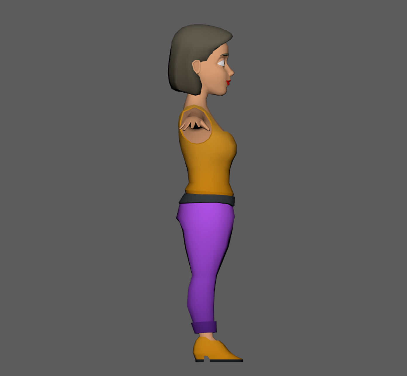 Lowpoly Character Set - 7 Pieces Low-poly 3D model_11