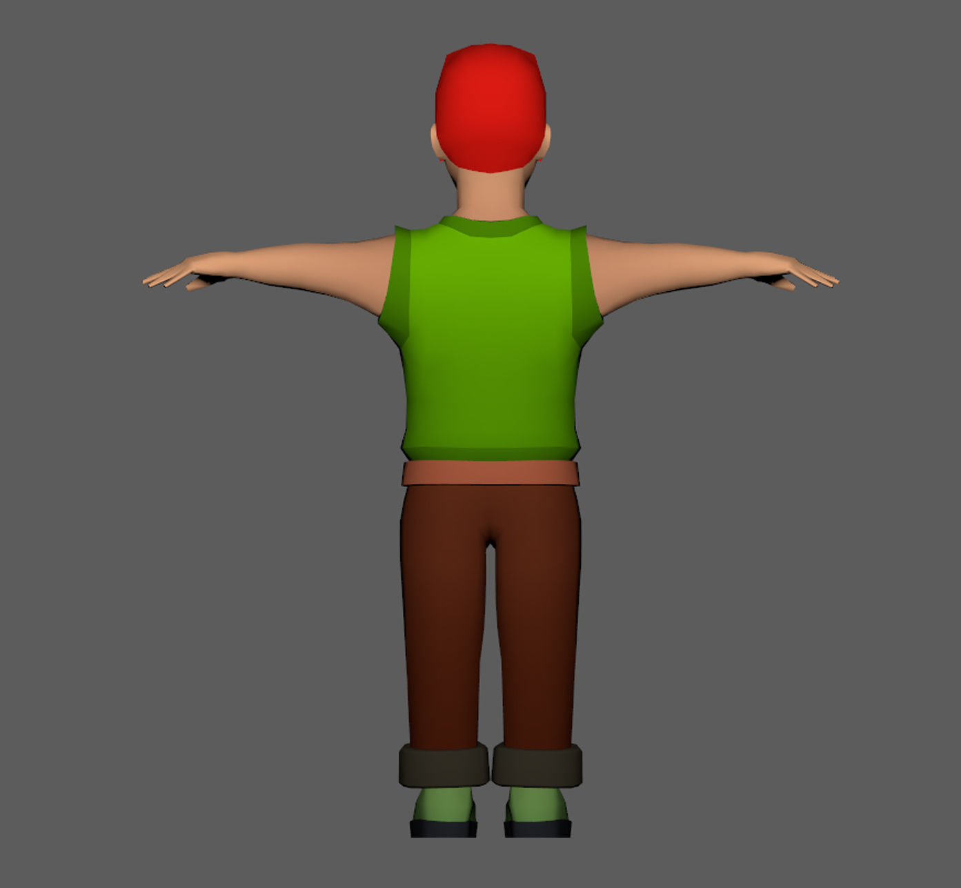 Lowpoly Character Set - 7 Pieces Low-poly 3D model_5