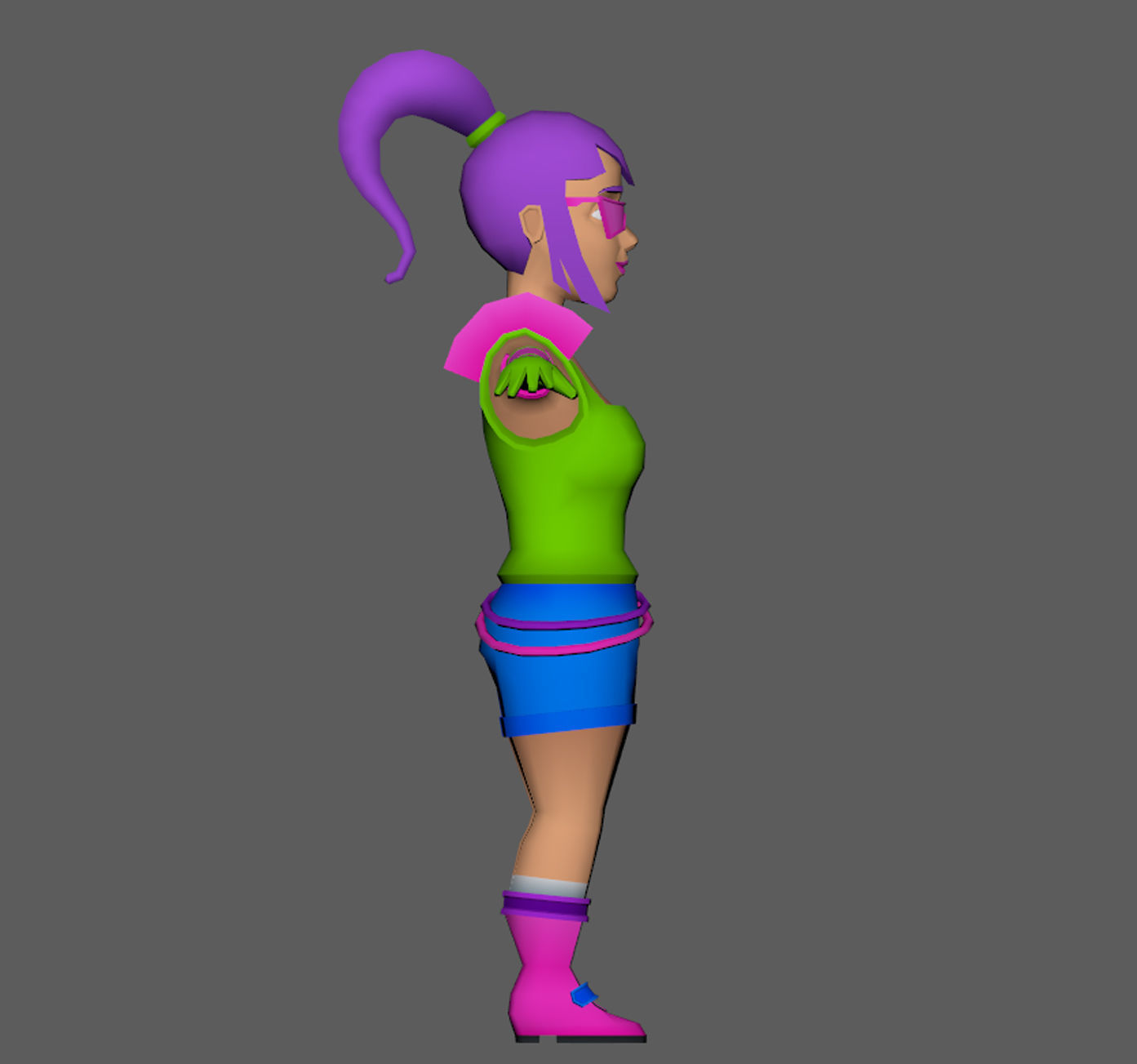 Lowpoly Character Set - 7 Pieces Low-poly 3D model_33