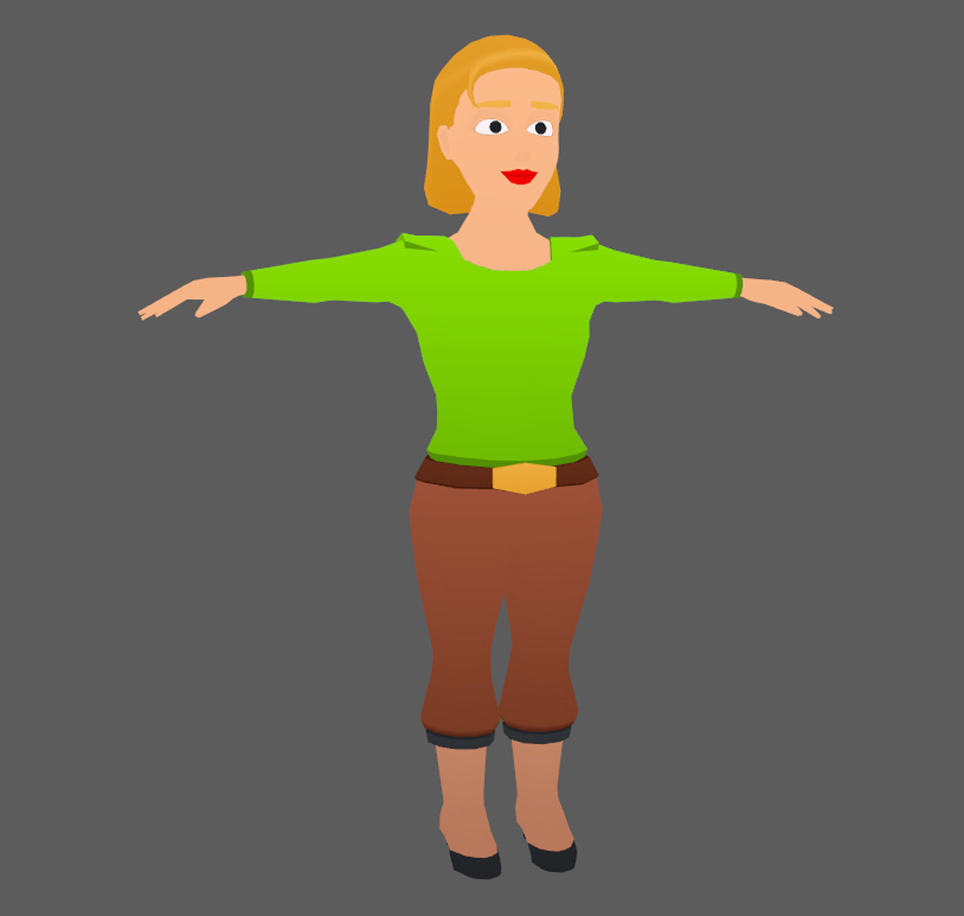 Lowpoly Character Set - 7 Pieces Low-poly 3D model_18