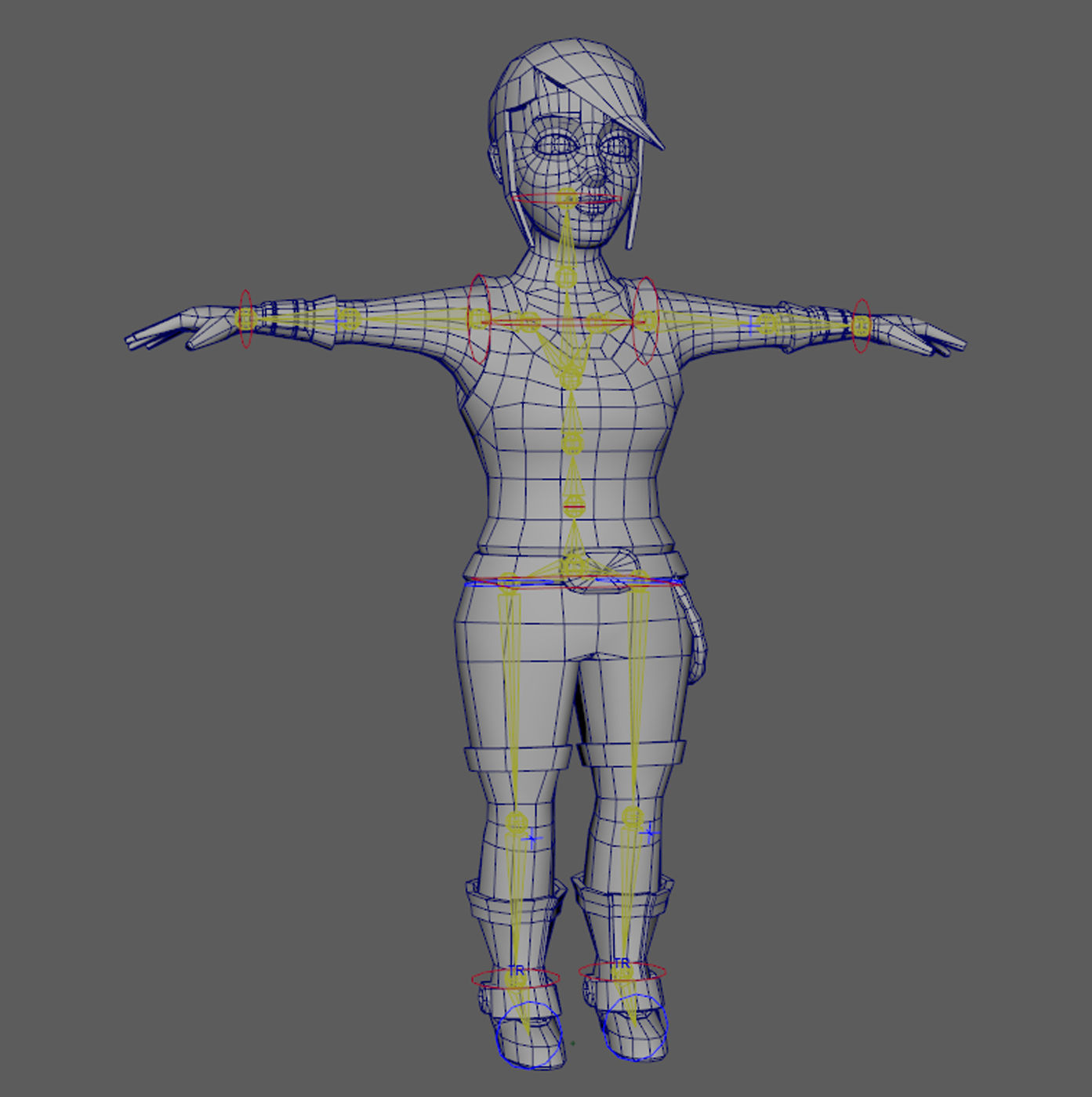 Lowpoly Character Set - 7 Pieces Low-poly 3D model_30