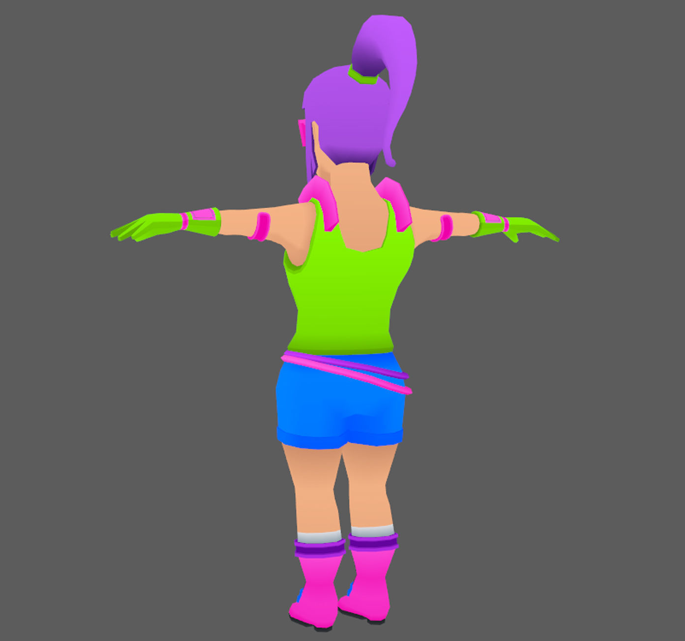 Lowpoly Character Set - 7 Pieces Low-poly 3D model_36