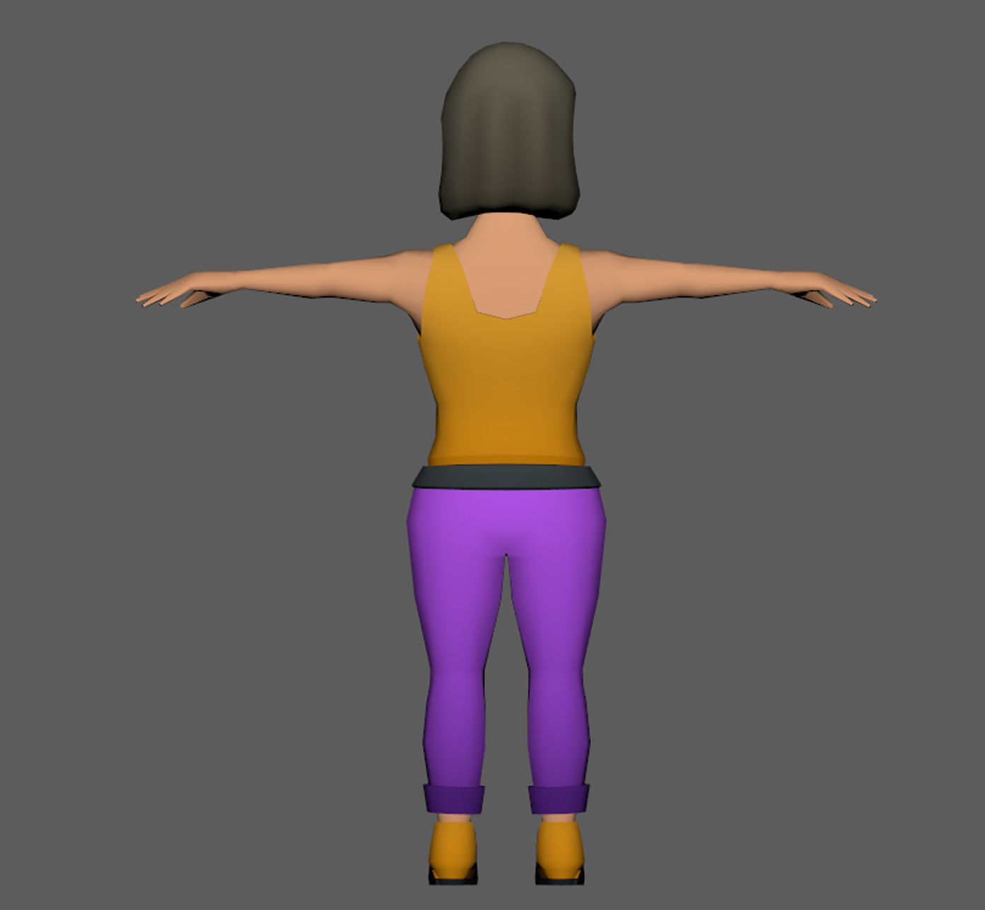 Lowpoly Character Set - 7 Pieces Low-poly 3D model_10