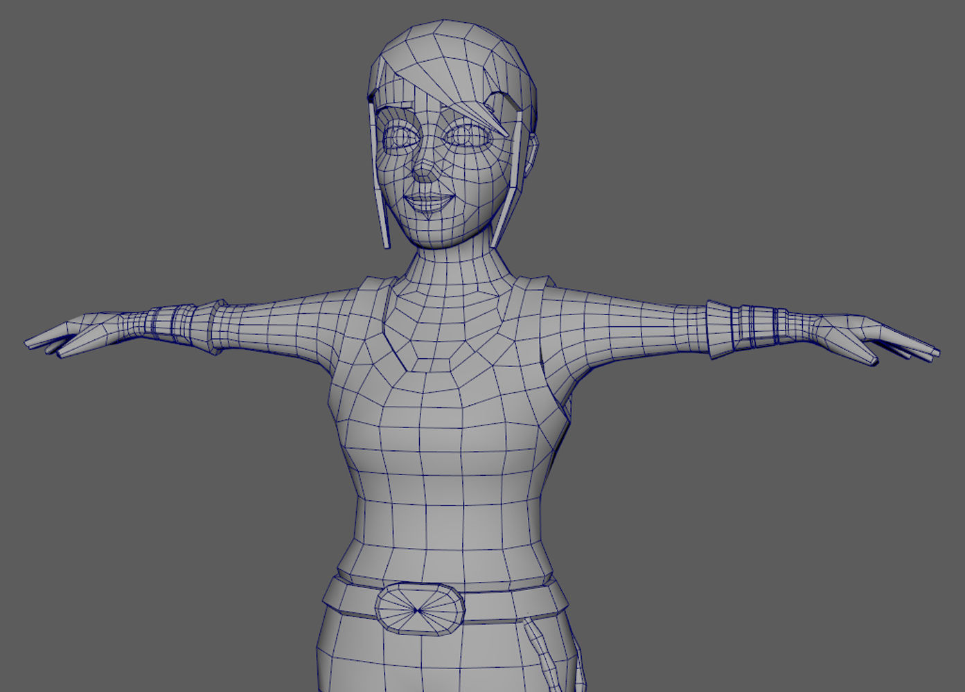 Lowpoly Character Set - 7 Pieces Low-poly 3D model_31