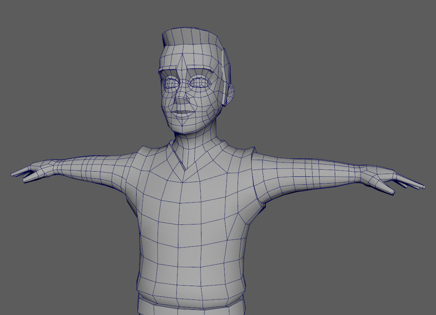 Lowpoly Character Set - 7 Pieces Low-poly 3D model_8