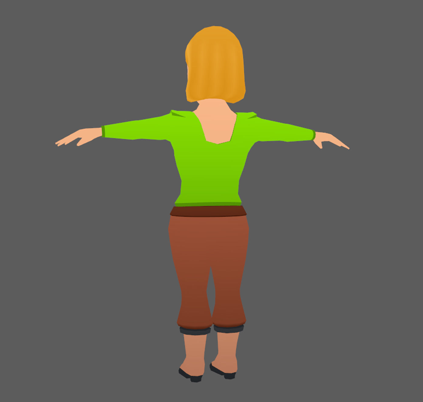 Lowpoly Character Set - 7 Pieces Low-poly 3D model_17