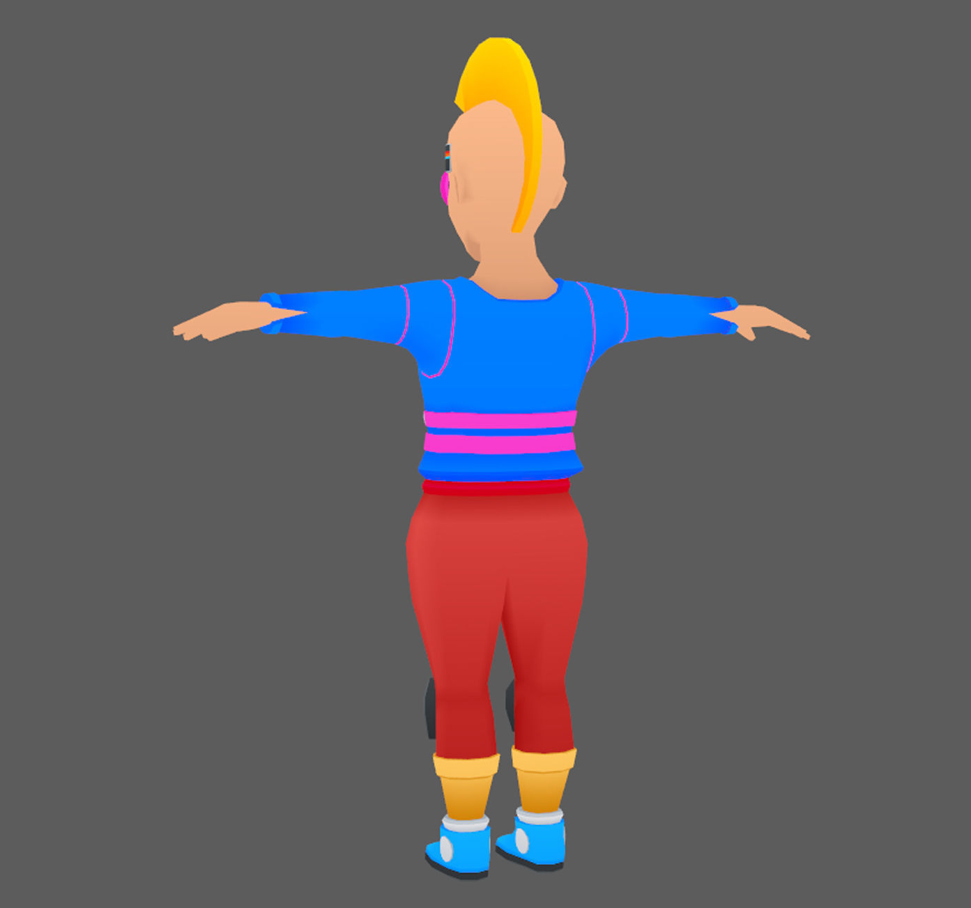 Lowpoly Character Set - 7 Pieces Low-poly 3D model_45