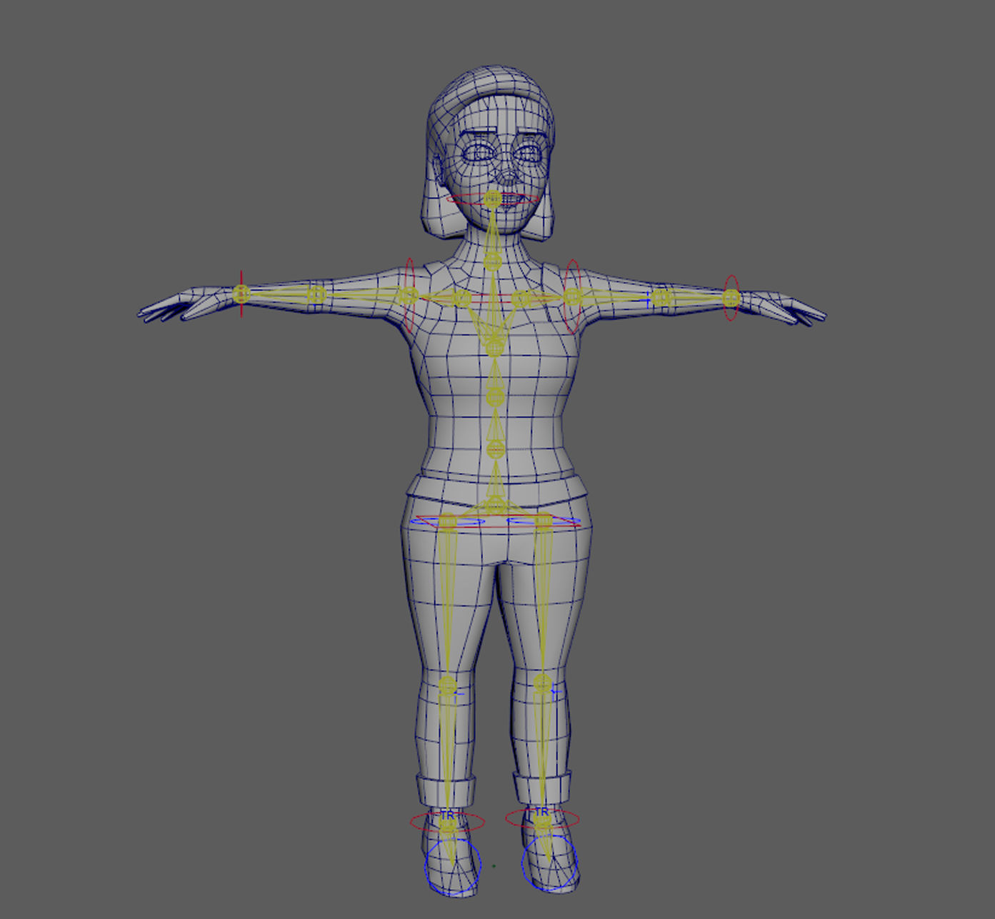 Lowpoly Character Set - 7 Pieces Low-poly 3D model_14