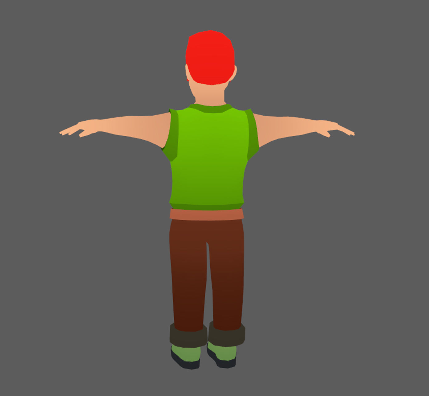 Lowpoly Character Set - 7 Pieces Low-poly 3D model_2