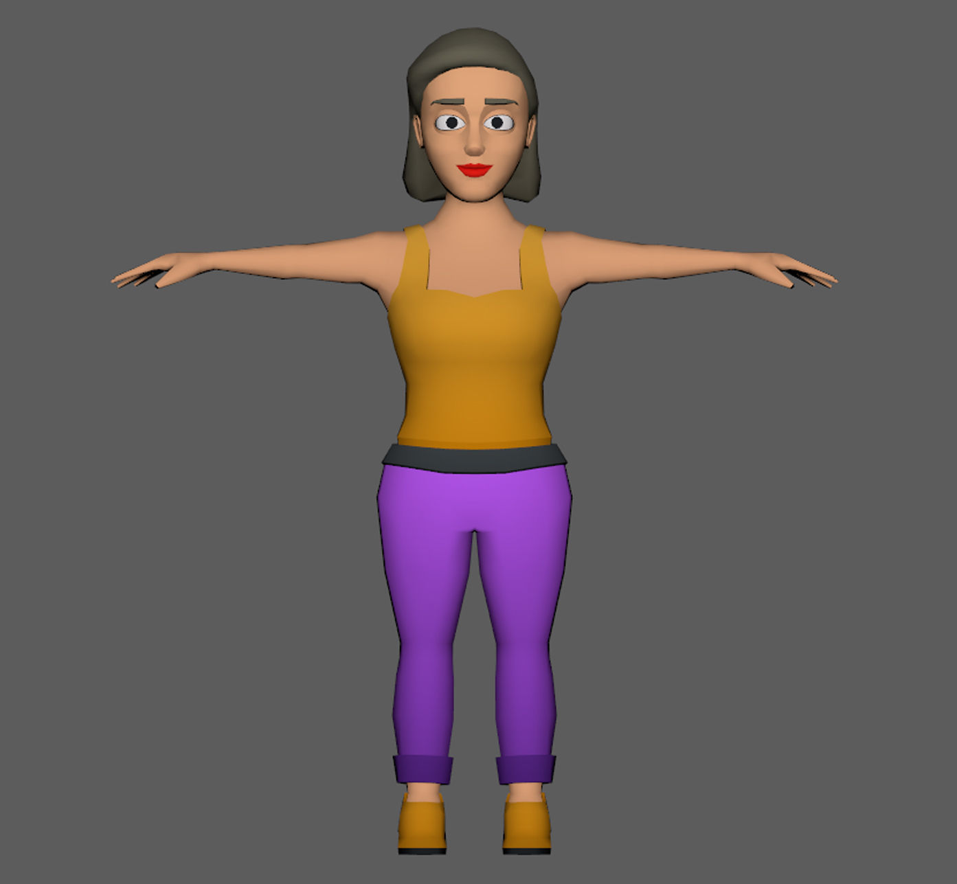 Lowpoly Character Set - 7 Pieces Low-poly 3D model_13