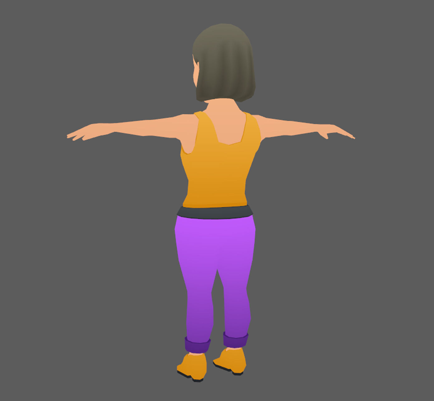 Lowpoly Character Set - 7 Pieces Low-poly 3D model_9