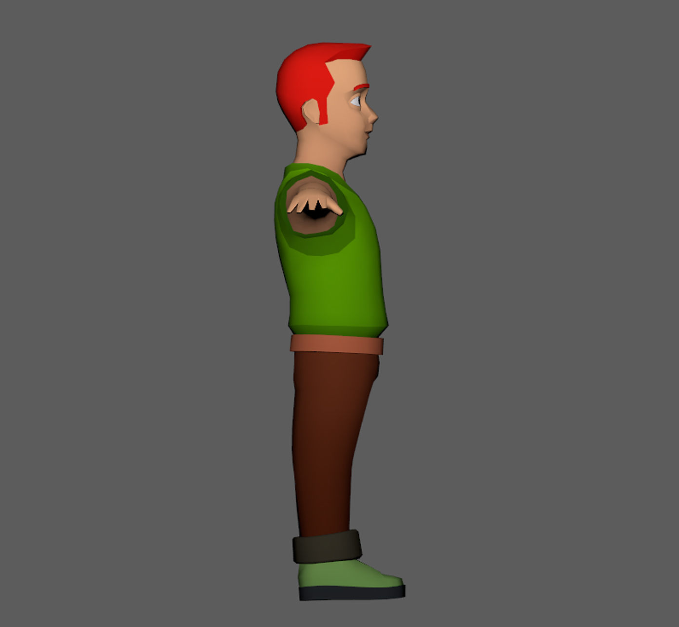 Lowpoly Character Set - 7 Pieces Low-poly 3D model_4
