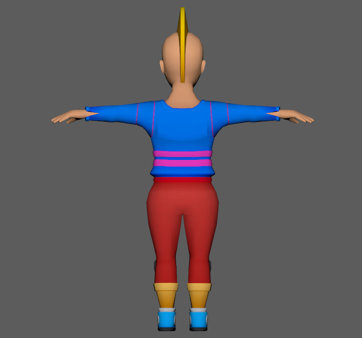 Lowpoly Character Set - 7 Pieces Low-poly 3D model_43