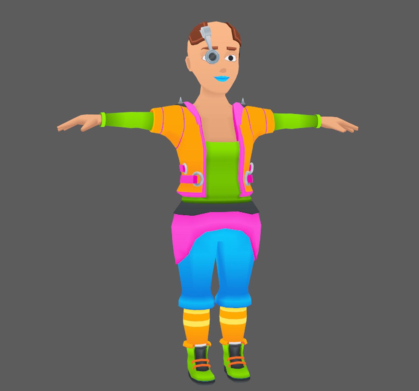 Lowpoly Character Set - 7 Pieces Low-poly 3D model_51