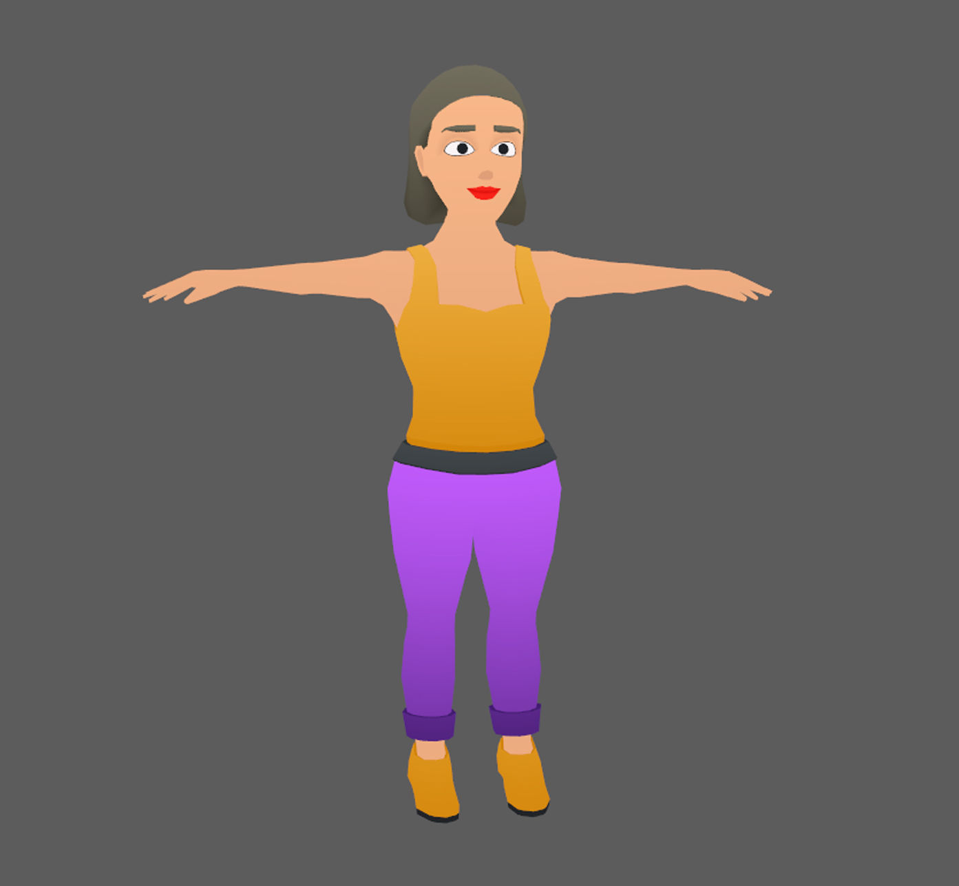 Lowpoly Character Set - 7 Pieces Low-poly 3D model_12