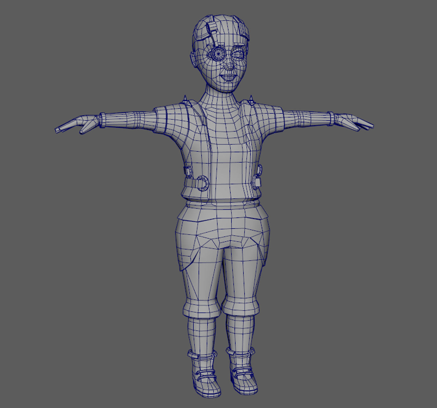 Lowpoly Character Set - 7 Pieces Low-poly 3D model_56