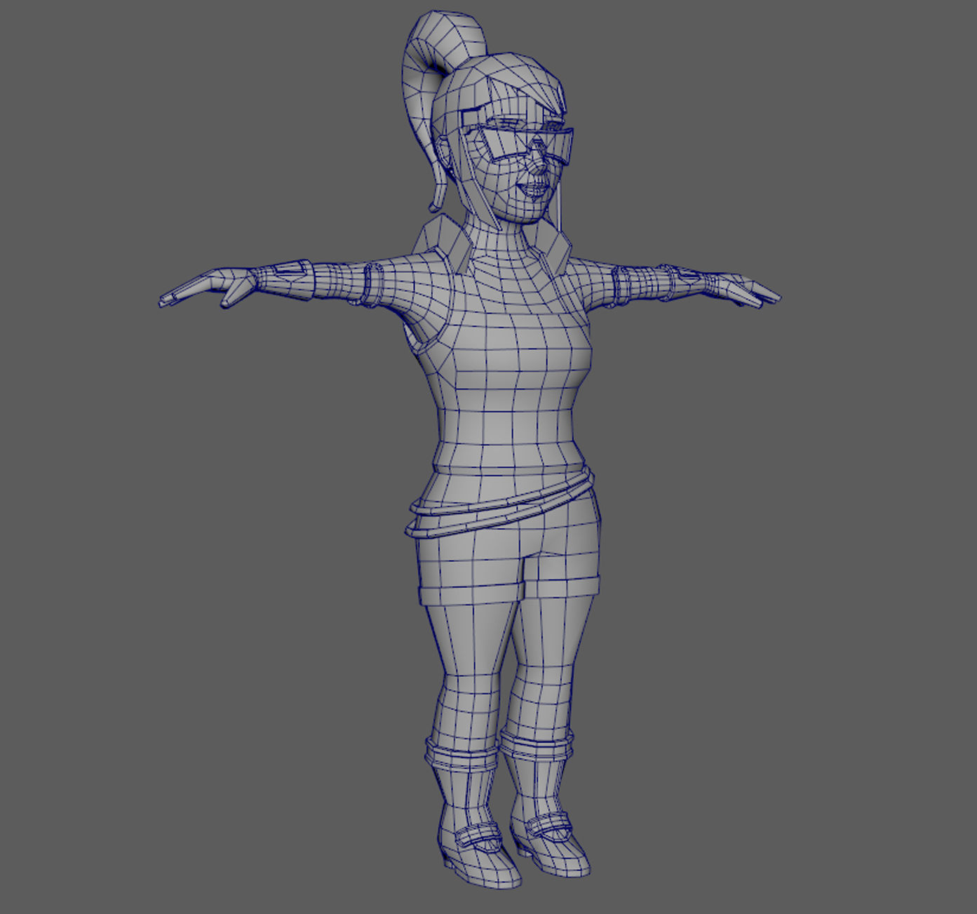 Lowpoly Character Set - 7 Pieces Low-poly 3D model_40